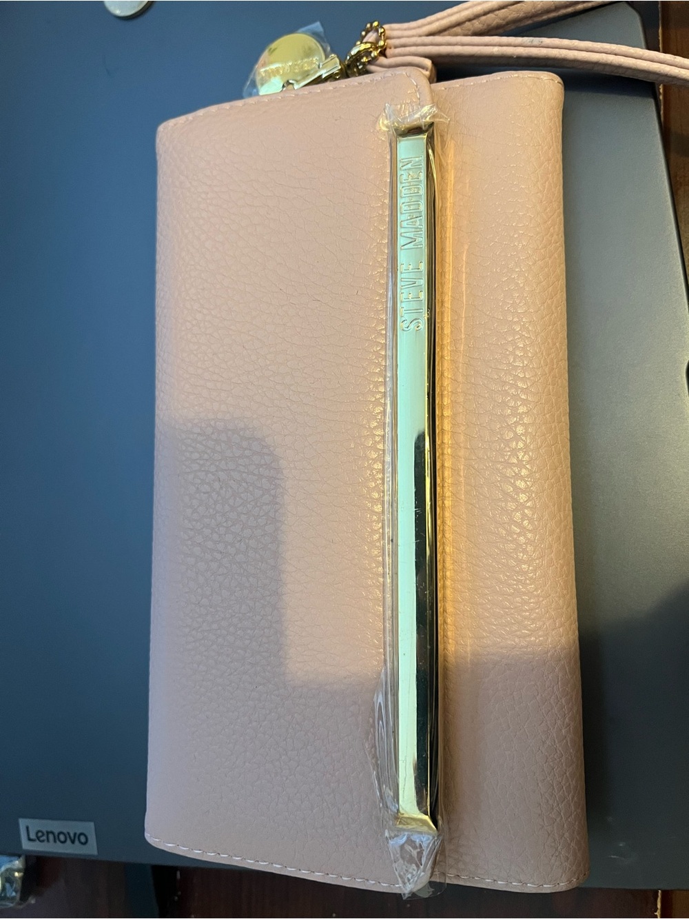 Steve Madden Dusty Pink Wallet Wristlet with Gold Accent